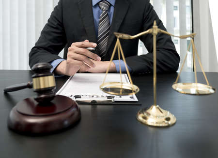 Picture of the male lawyer is providing service to consult business dispute.の写真素材