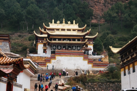 Tibetan temple-Lang Musi,plateau sceneryのeditorial素材