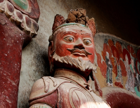 the Maijishan Grottoes-the famous place of interest in Chinaの写真素材