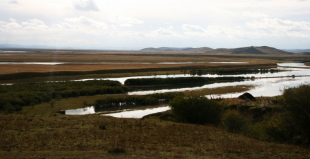 he Ruoergai Prairie-one of the three largest wetland in Chinaの写真素材