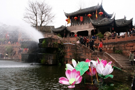 the old town in Chengdu of Chinaのeditorial素材