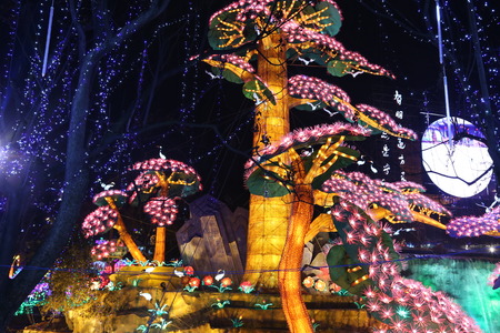 the lantern show in zigong of chengdu inchina in 2014のeditorial素材