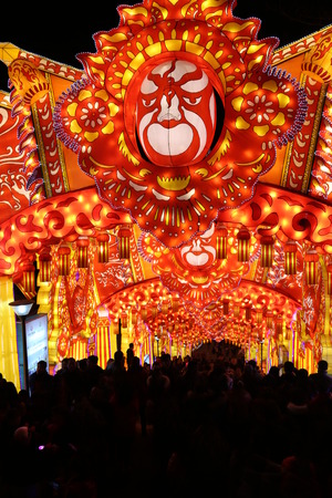 the lantern show in zigong of chengdu inchina in 2014のeditorial素材