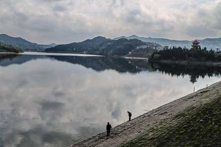 shengzhong lake in sichuan province ,china