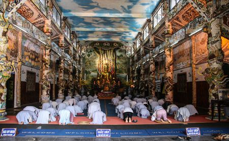 the breach in a temple in vietnamのeditorial素材