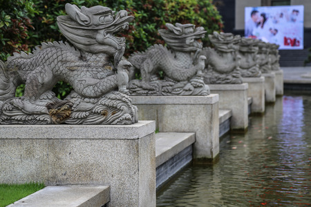 stone lion in chengdu,chinaのeditorial素材