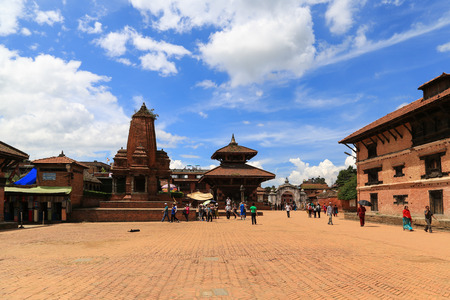 bhaktapur durbar square in nepalの写真素材