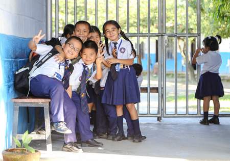 the school students in the school in kathmandu,nepalのeditorial素材