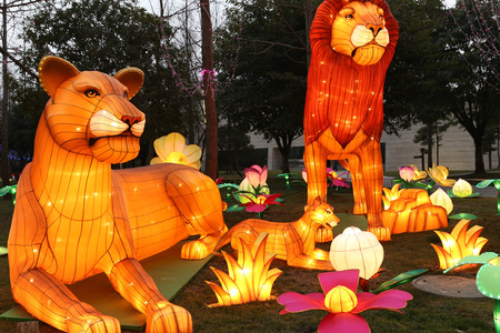 2015 lantern festival at Chengdu, Chinaのeditorial素材