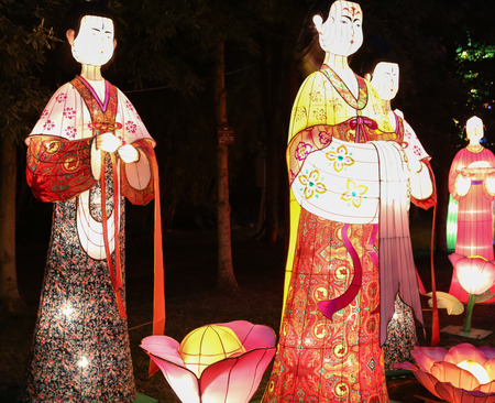 2015 lantern festival at Chengdu, Chinaのeditorial素材
