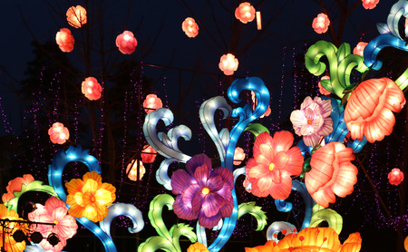 2015 lantern festival at Chengdu, Chinaのeditorial素材