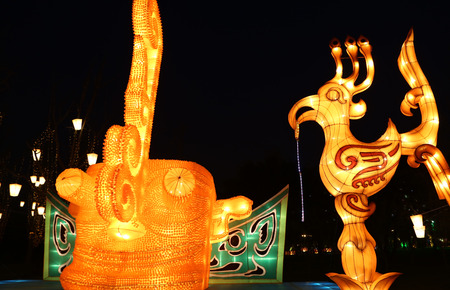 2015 lantern festival at Chengdu, Chinaのeditorial素材