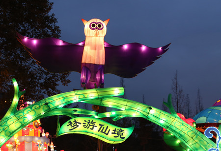 2015 chengdu lantern festival in chinaのeditorial素材