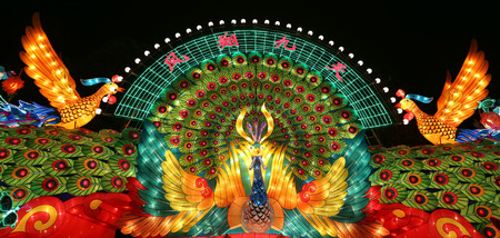 2015 chengdu lantern festival in chinaのeditorial素材