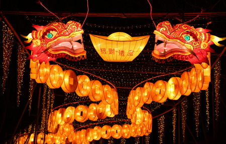 2015 chengdu lantern festival in chinaのeditorial素材