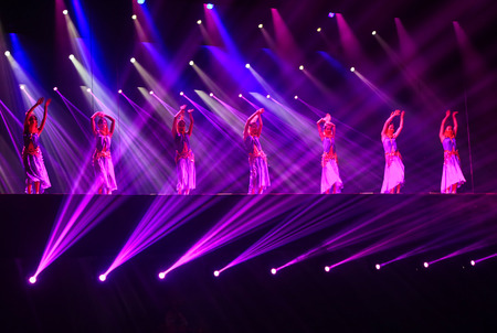 Performances on the stage in Yunnan, Chinaのeditorial素材