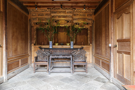 Ancient architectural buildings in Heshun town, Yunnan, Chinaのeditorial素材