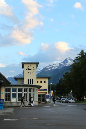 the landscape in switzerlandのeditorial素材