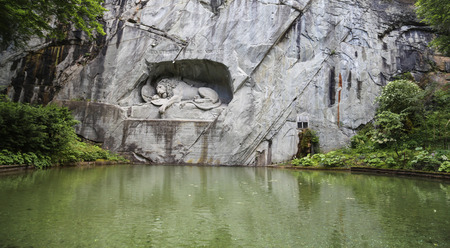 lion monument in switzerlandのeditorial素材