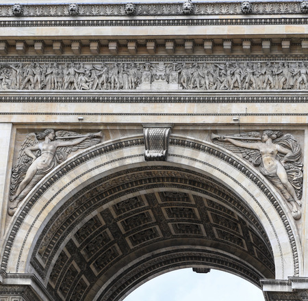 Triumphal Arch in Paris, Franceのeditorial素材