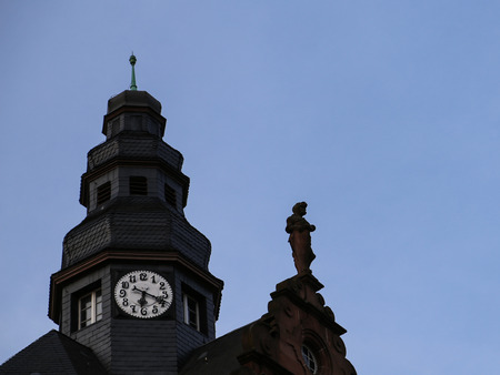 Roof top of a church in france