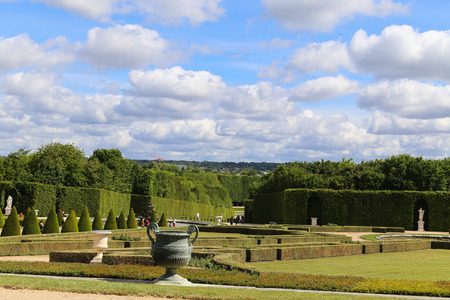 the back garden in palace of versailles,paris,franceのeditorial素材