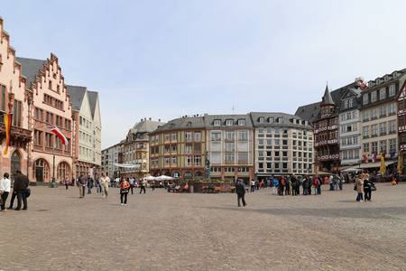Rome square in frankfurt, germanyの写真素材