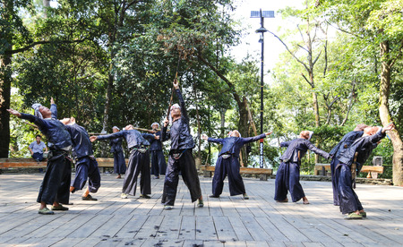 men performance in basha miao village guinzhou,chinaのeditorial素材
