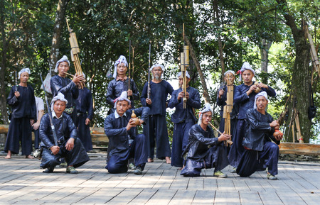 men performance in basha miao village guinzhou,china