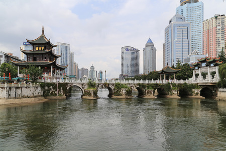 pavilion in Guiyang,chinaのeditorial素材
