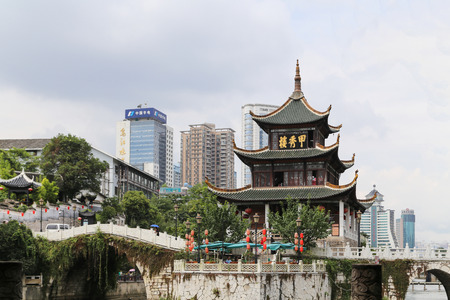 pavilion in Guiyang,chinaのeditorial素材