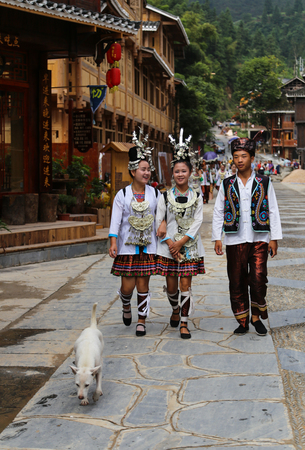 street view in zhaoxin,guizhou,chinaのeditorial素材