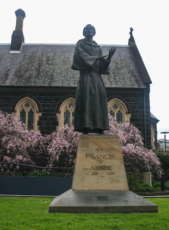 st.paul cathedral in melbourne,australiaの写真素材
