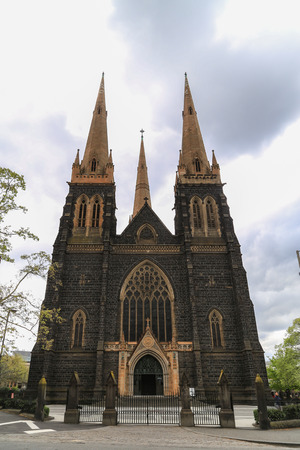 st.paul cathedral in melbourne,australiaのeditorial素材