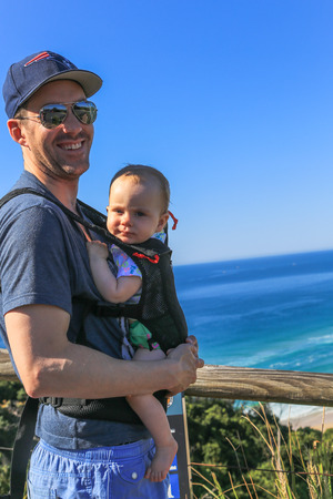 father and son in cape byron,australiaのeditorial素材