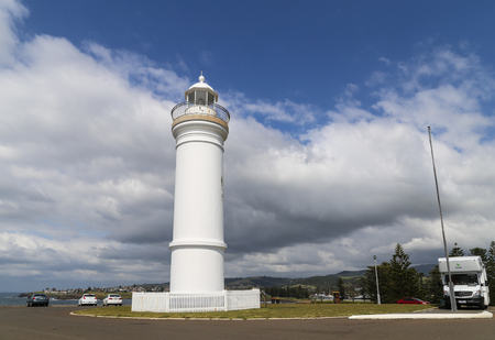 the lighthouse in kiama town,australiaのeditorial素材