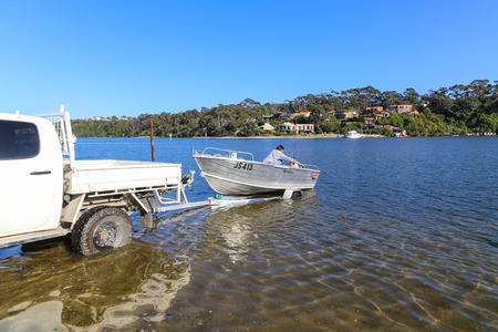 the motor boat in malllacooto natural protection area,australiaのeditorial素材