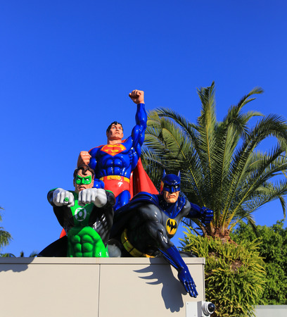 the statues in warner bros movie world,gold coast,australiaのeditorial素材