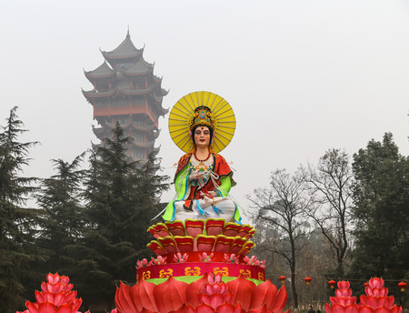 lantern show in chengdu,chinaのeditorial素材