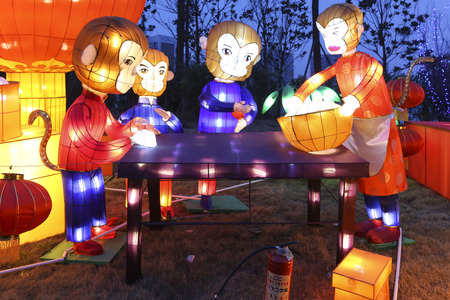 2016 lantern festival in chengdu,chinaのeditorial素材