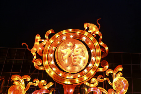 2016 lantern festival in chengdu,chinaのeditorial素材