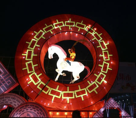 2016 lantern festival in chengdu,chinaのeditorial素材