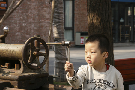 boy in music park,chengdu,chinaのeditorial素材