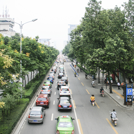 transport in chengdu,chinaのeditorial素材