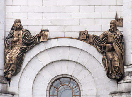 the sculpture of cathedral of christ the saviour in moscowの写真素材