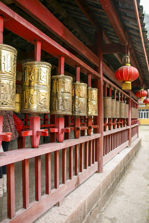 white rock temple,sichuan,chinaの写真素材