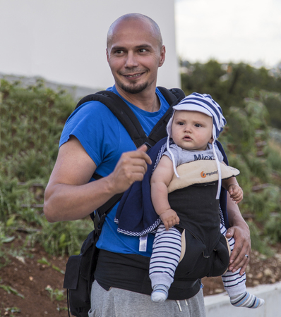 father and son in croatiaのeditorial素材