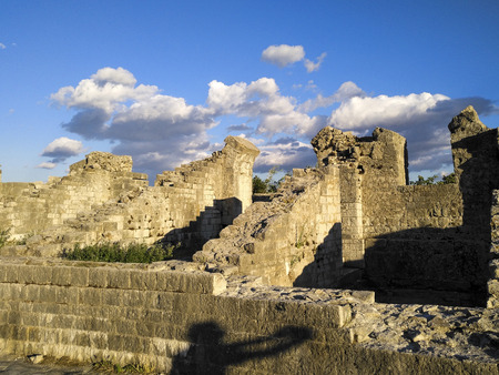 gladiatorial field in ancient rome,croatiaの写真素材