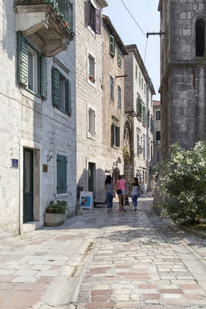 The ancient city of Kotor in Montenegroのeditorial素材