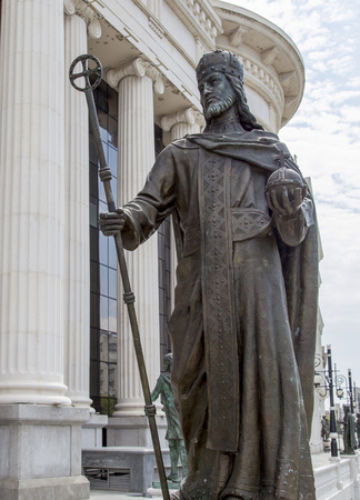 the sculpture in skopje,Macedoniaのeditorial素材